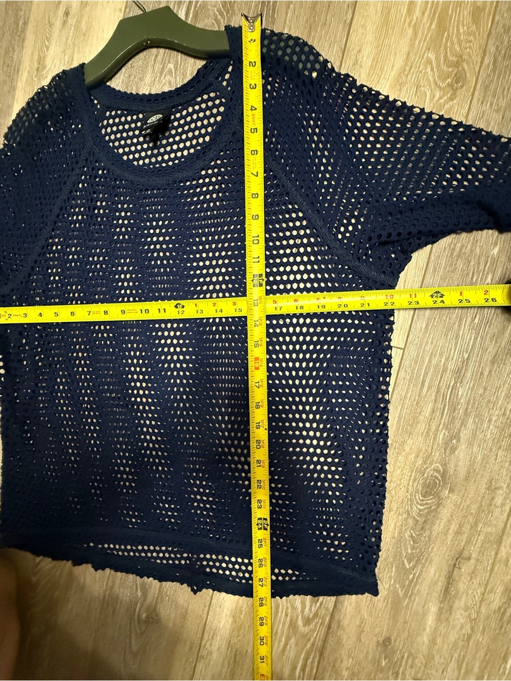 #18)  bobeau Navy Open-Weave Layering Top - Picture 4 of 6